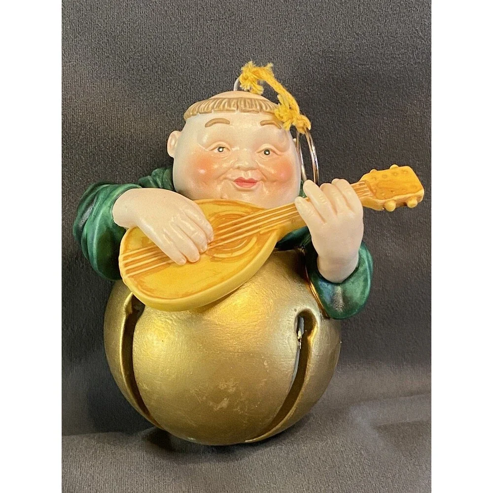 Department 56 Merry Makers Martin The Mandolinist Retired Monk Bell Ornament